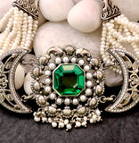 Emerald Pearl American Diamond Chocker