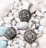 Marcasite Silver Pendant with Earrings