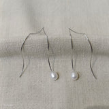 Pearl Silver Earrings (Sui Dhaga)