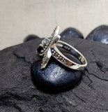 Marcasite Pearl Silver Ring