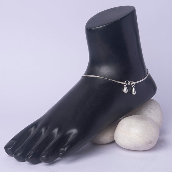 Silver Anklet - Pair