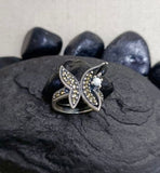 Marcasite Pearl Silver Ring