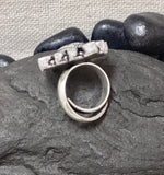Cutstone Silver Ring