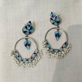 Enamel Silver Earrings