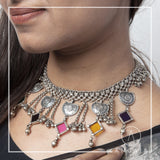 Glass and Silver Necklace - Angaja Silver