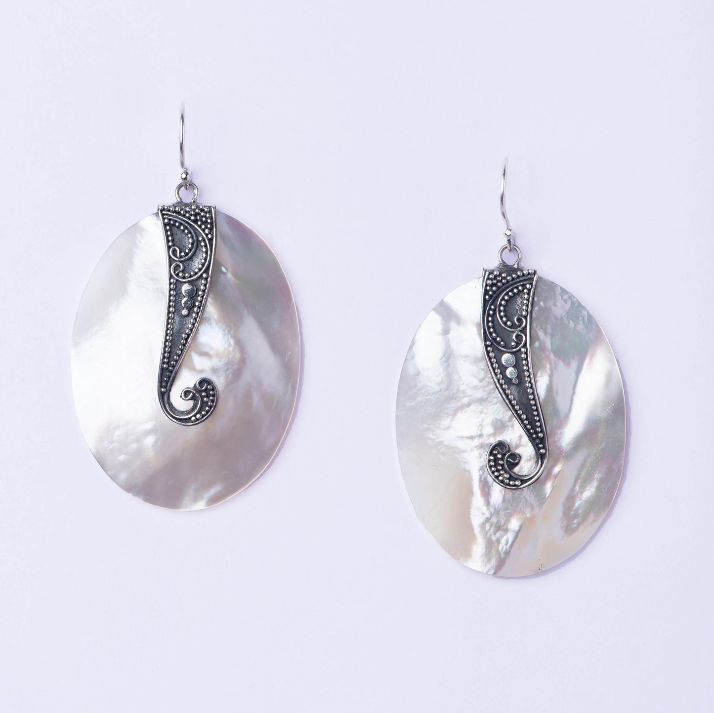 Shell Silver Earring - Angaja Silver