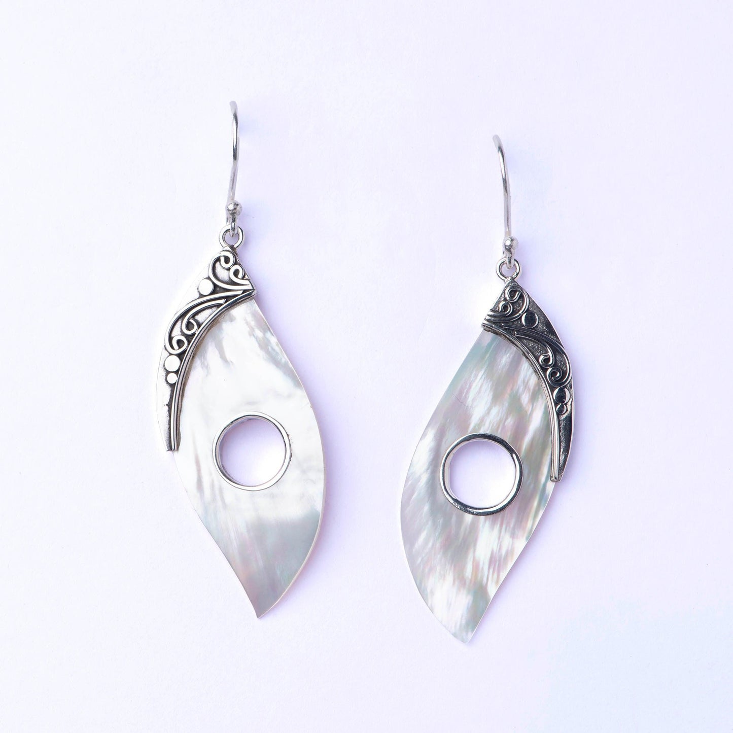 Shell Silver Earring - Angaja Silver