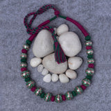 Tribal Silver Meena Work Necklace - Angaja Silver