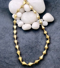 Gold Plated Silver Beads Necklace