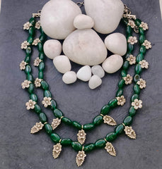 Onex Beads Silver Necklace