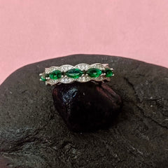 American Diamond Silver Ring