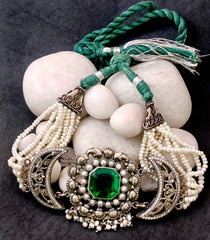 Emerald Pearl American Diamond Chocker