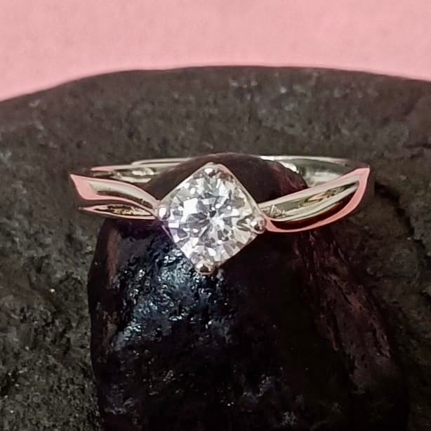 American Diamond Silver Ring