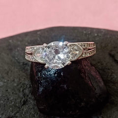 American Diamond Silver Ring