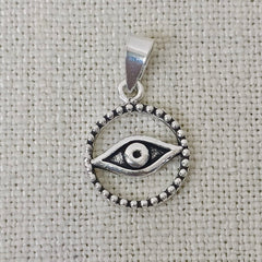 Evil Eye Silver Pendant