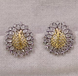 2 Tone Silver Earrings