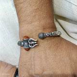Rudraksh Men's Silver Bracelet