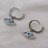 Evil Eye Silver Baali Earrings