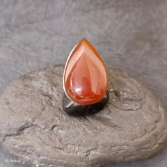 Amber Silver Ring