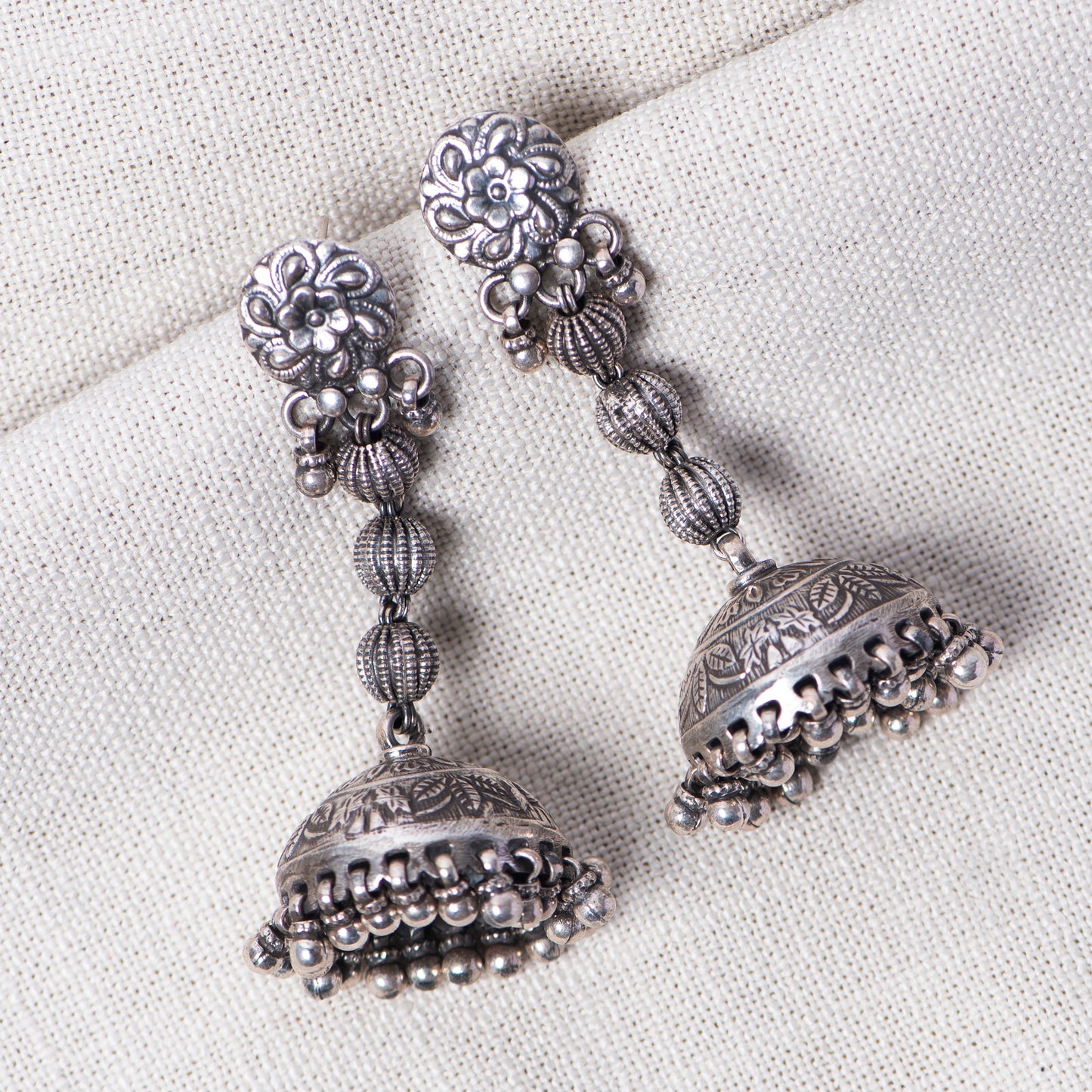 Silver Jhumka Earring
