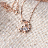 Rose Gold American Diamond Chain and Pendant