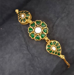 Gold Plated Cut Stone Silver Bracelet