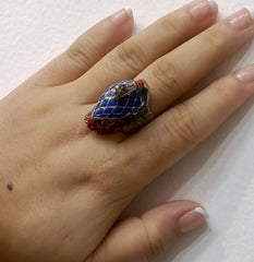 Enamel Silver Ring
