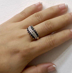 Marcasite Pearl Silver Ring