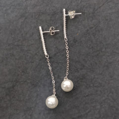 Pearl AD Silver earrings