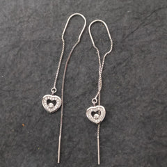 AD Sui Dhaga Silver Earrings