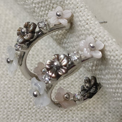 MOP AD Silver Baali Earrings