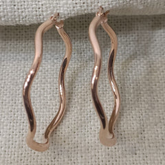 Rose Gold Silver Baali Earrings