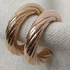 Rose Gold Silver Baali Earrings