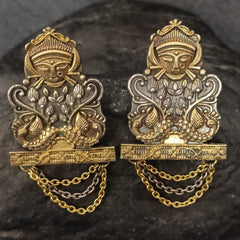 2 Tone Gold Plated Silver Earrings