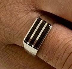 Enamel men’s Silver Ring