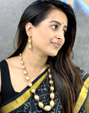 Gold Plated Silver Necklace with Earrings