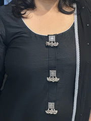 Silver Kurta Buttons set of 4