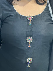 2 Tone Silver Kurta Buttons