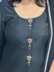 2 Tone Silver Kurta Buttons