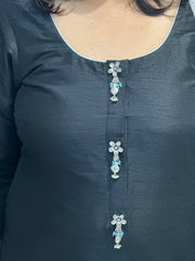 Flower Silver Kurta Buttons