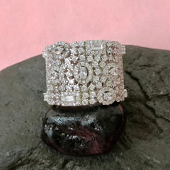 American Diamond Silver Ring