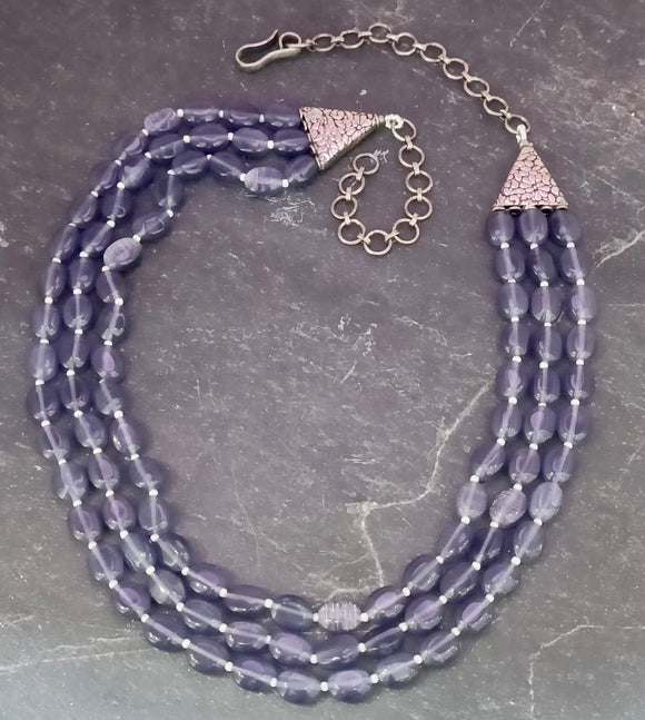 Tanzanite Silver Necklace