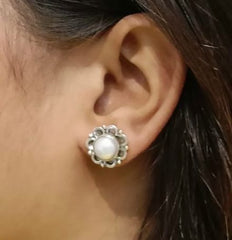 Pearl Silver Earrings