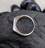 Enamel Gents Silver Ring