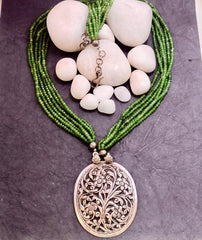 Beads Silver Necklace