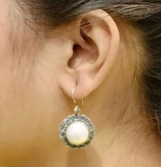 Fresh Water Pearl Silver Earrings