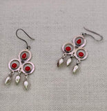 Coral Silver Earring