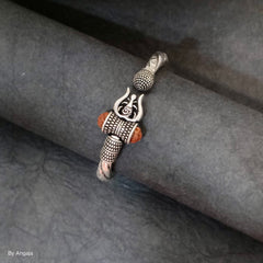 Rudraksh Men's Silver Bracelet