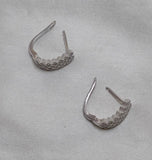 American Diamond Silver Baali Earrings