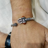 Rudraksh Men's Silver Bracelet